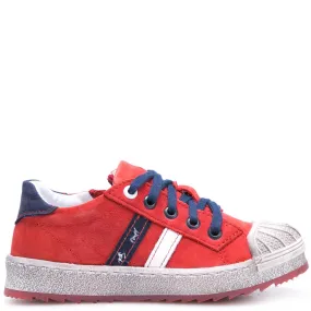 (2627A-15/2628A-15) Low Bumper Trainers red with Zipper