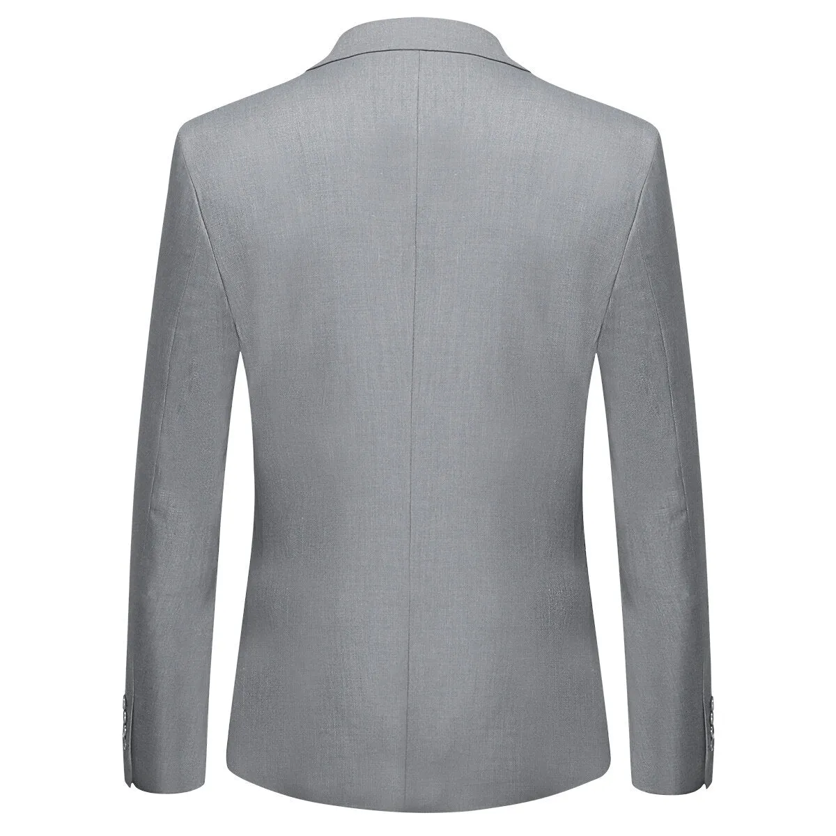 3-Piece One Button Formal Suit Light Grey Suit