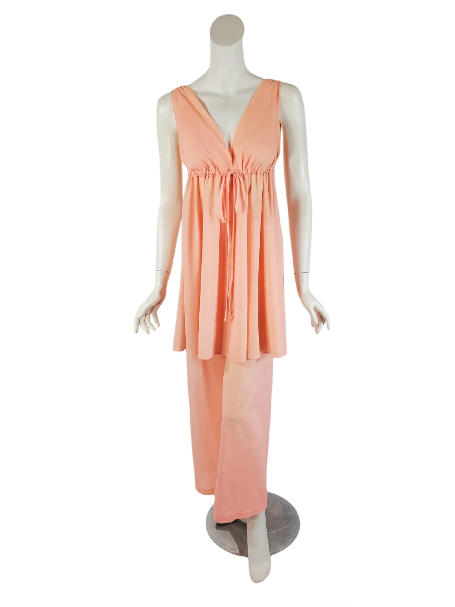 60s Van Raalte Lounging Pajamas Set - sm, med