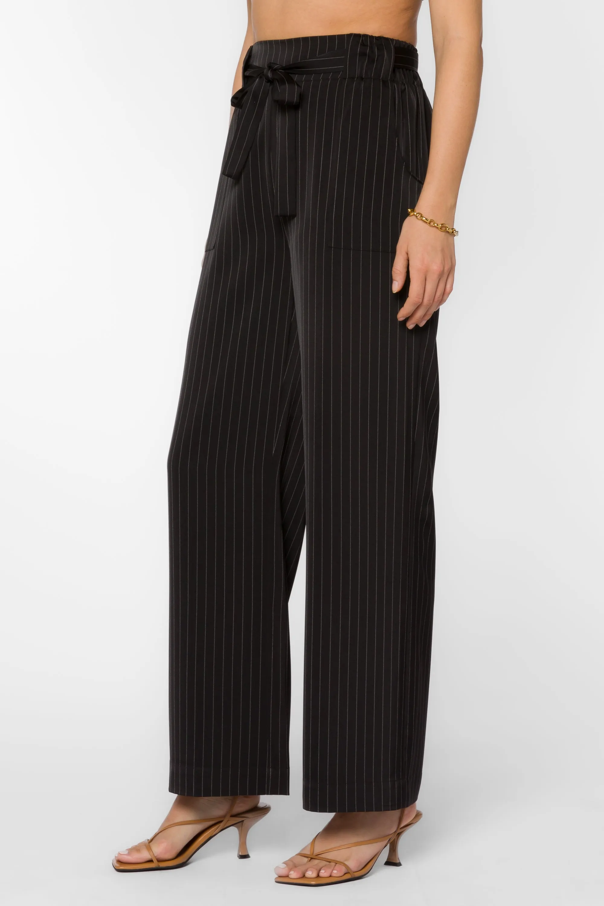 Angeline Black Stripe Pant