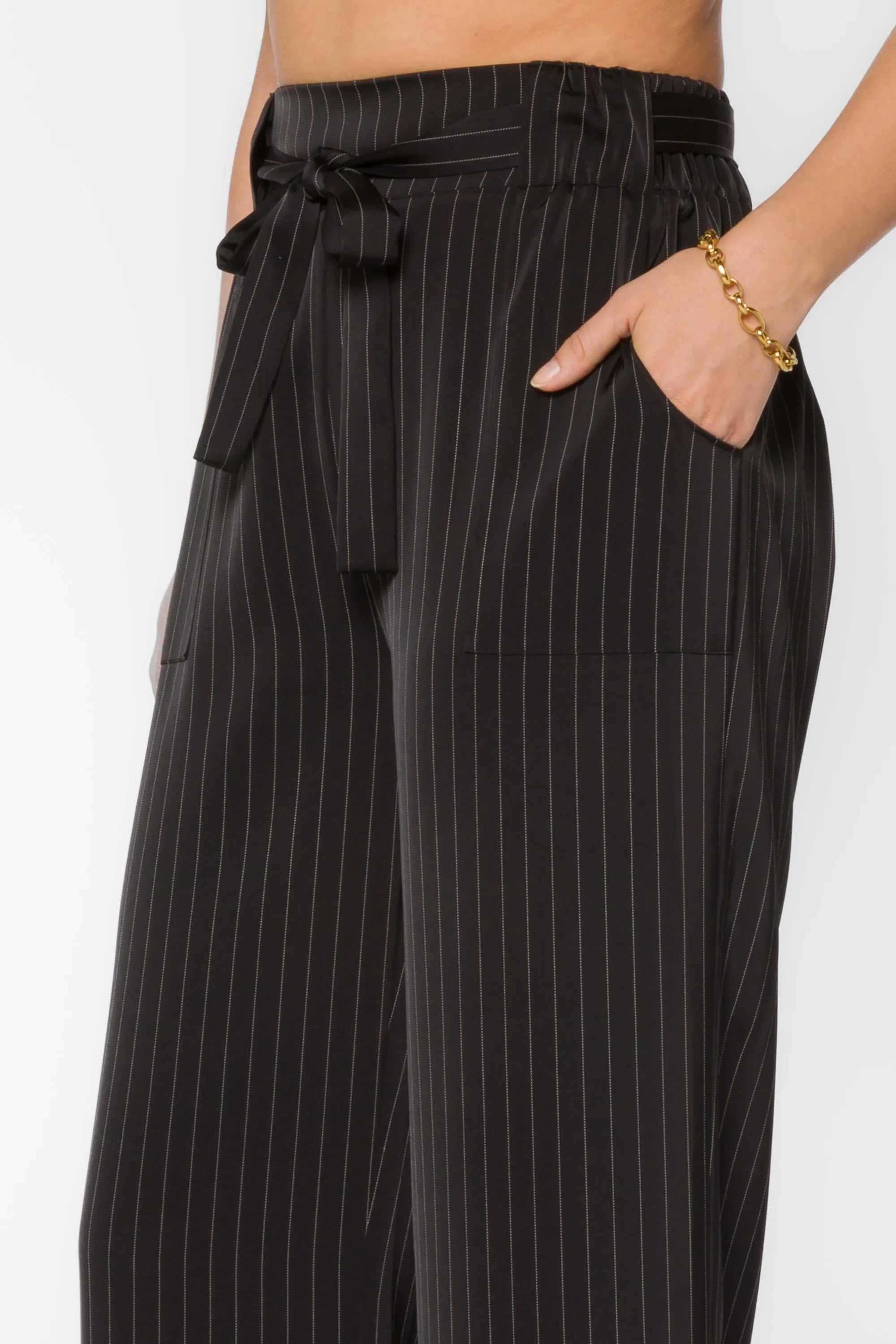 Angeline Black Stripe Pant