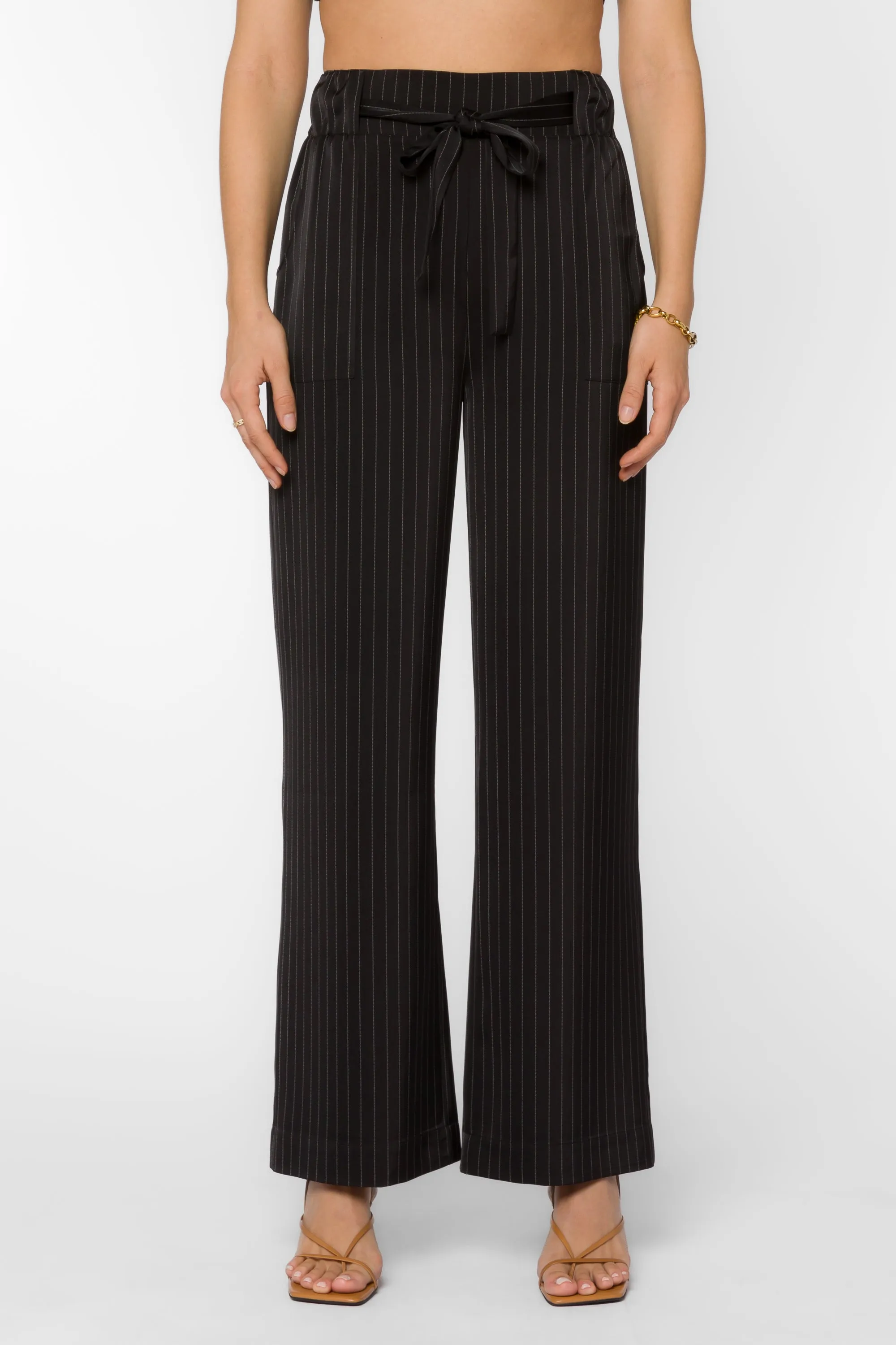 Angeline Black Stripe Pant