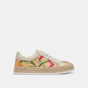 AZALIA SNEAKERS FLORAL MULTI RAFFIA