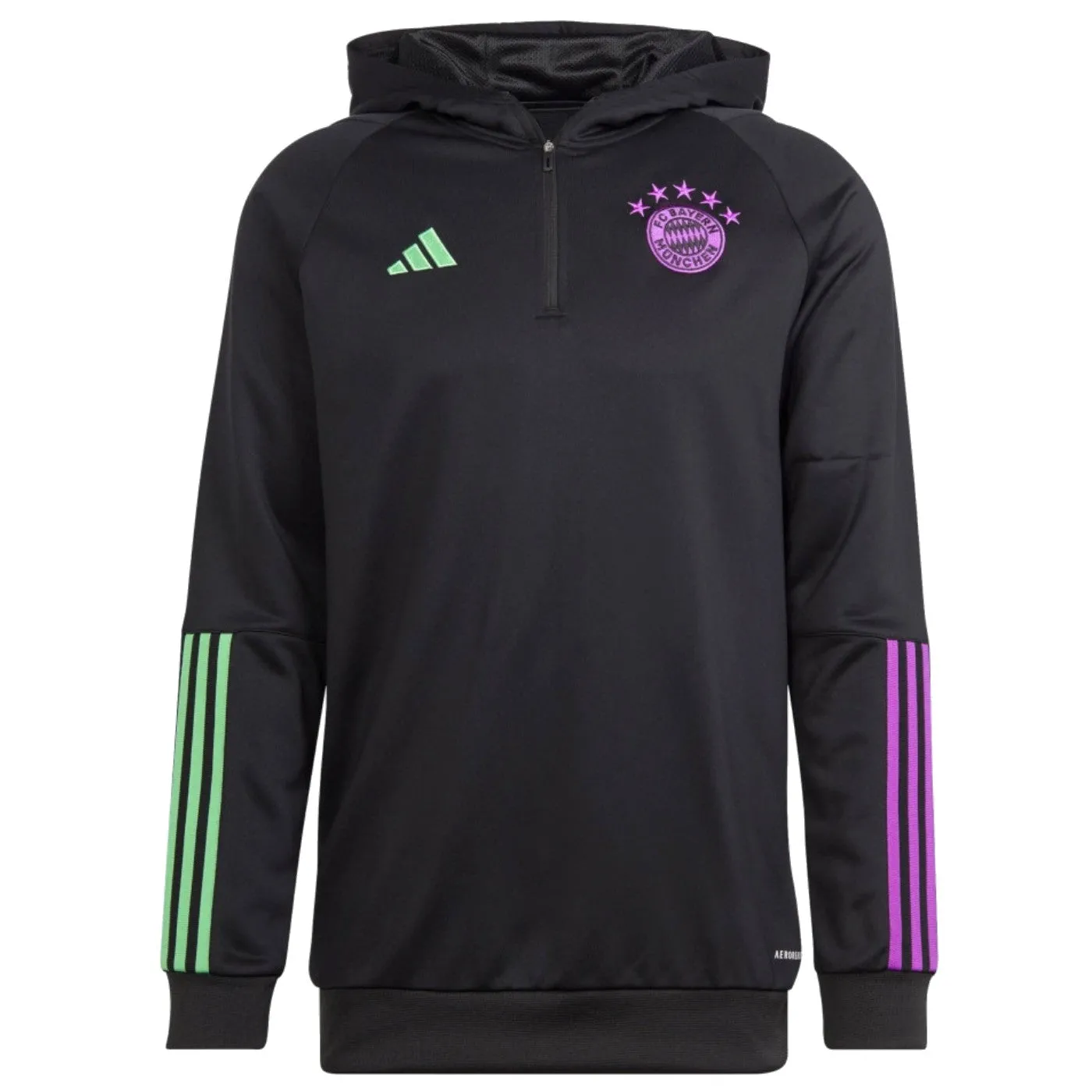 Bayern Munich black hooded training technical tracksuit 2023/24 - Adidas