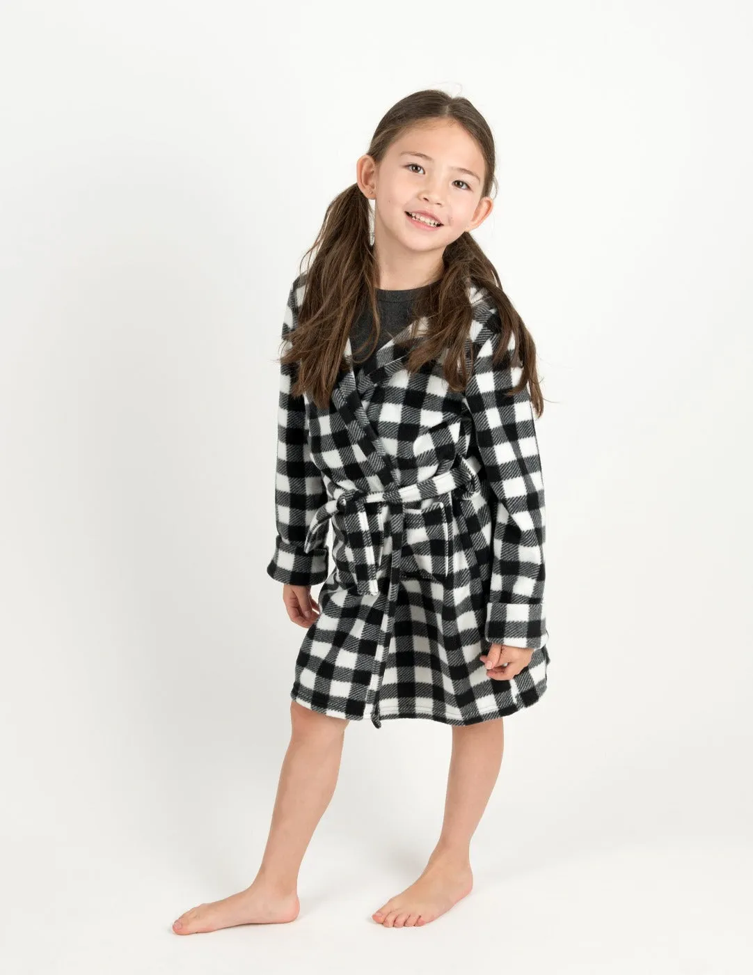 Black & White Plaid Matching Family Pajama Set