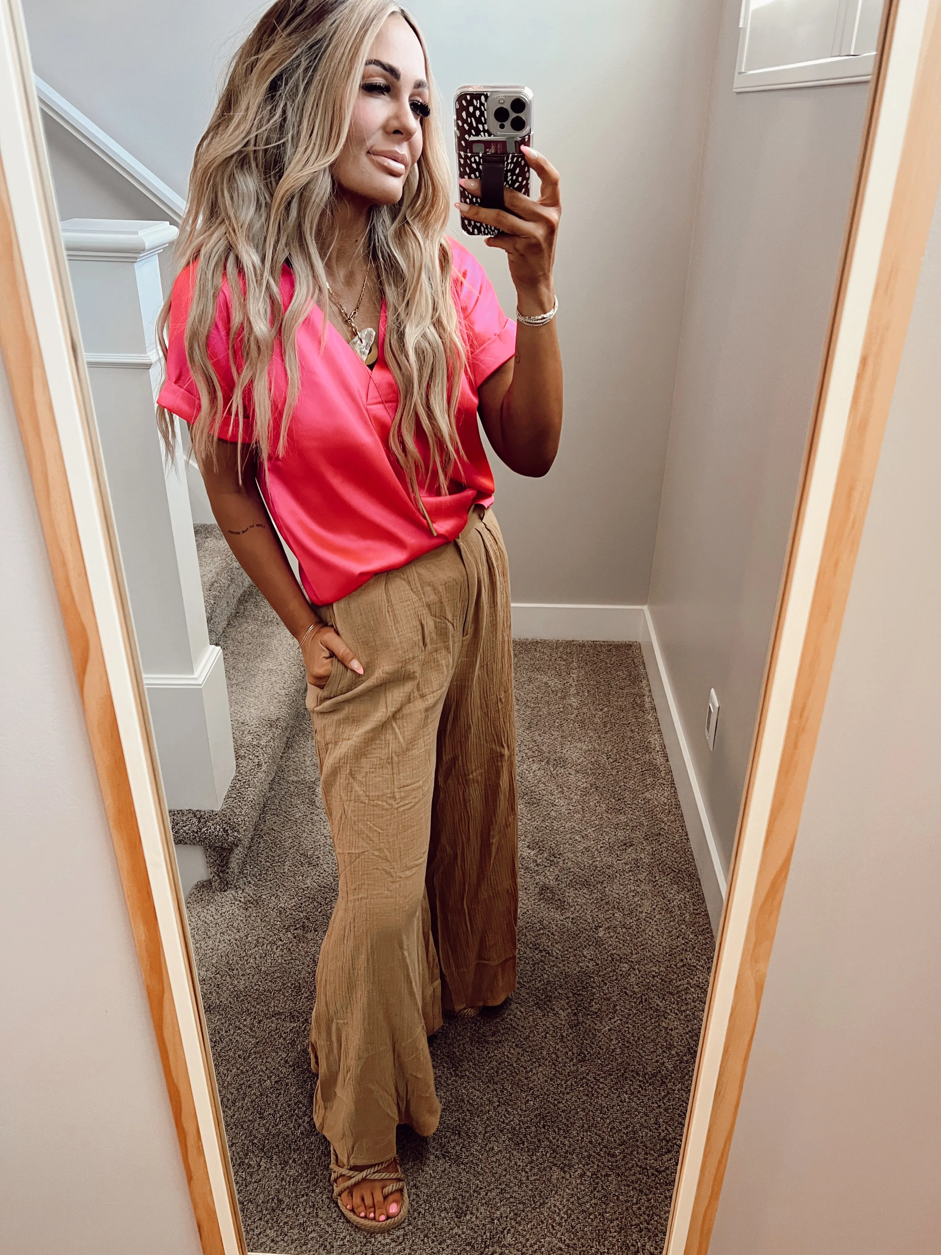 Camel Wide Leg Pant