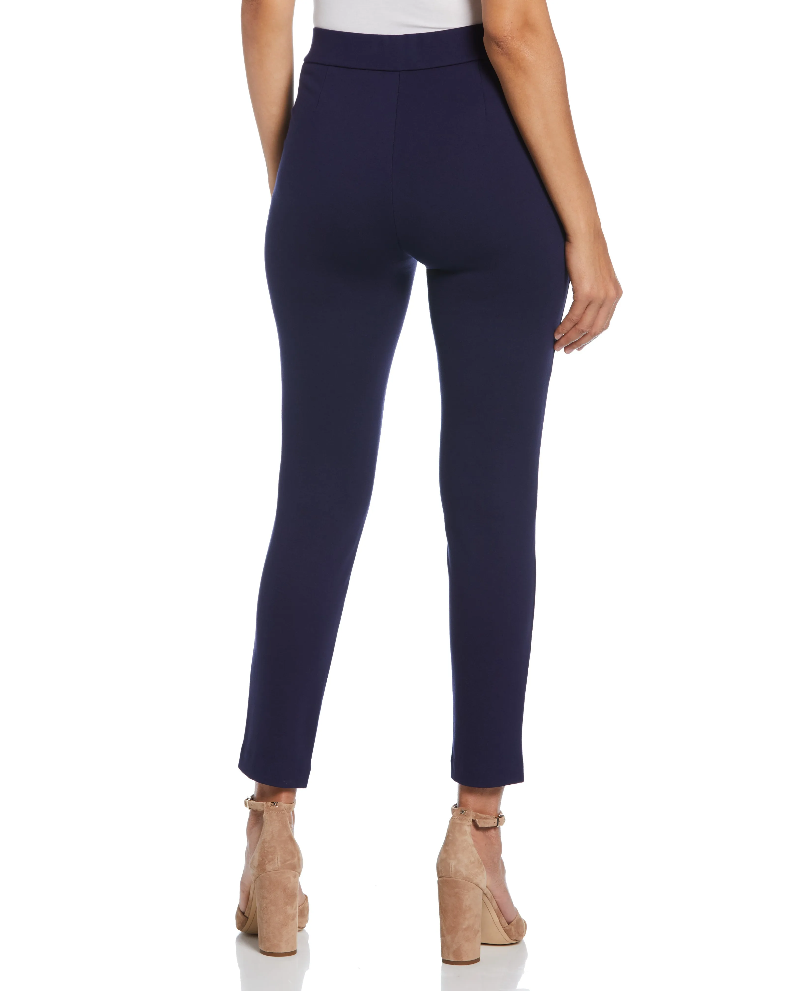 Classic Fit Pull-On Ankle Pant with Zipper Detail