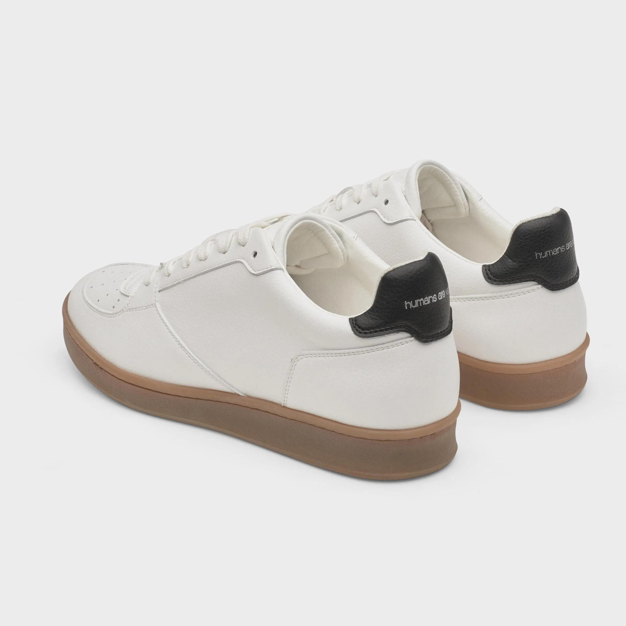 Eden V3 Sustainable Vegan Leather Unisex Trainer | White &  Black