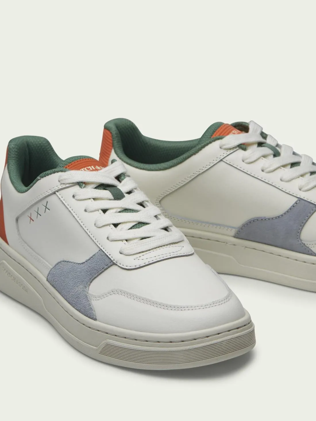 Elliot Sneaker | White/Orange