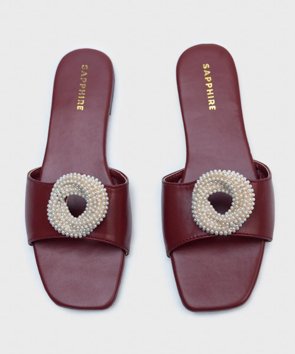 Embellished Square-toe Flats