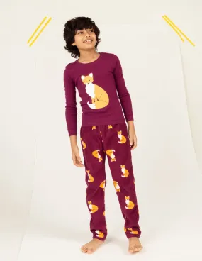 Fleece Animal Print Pajamas