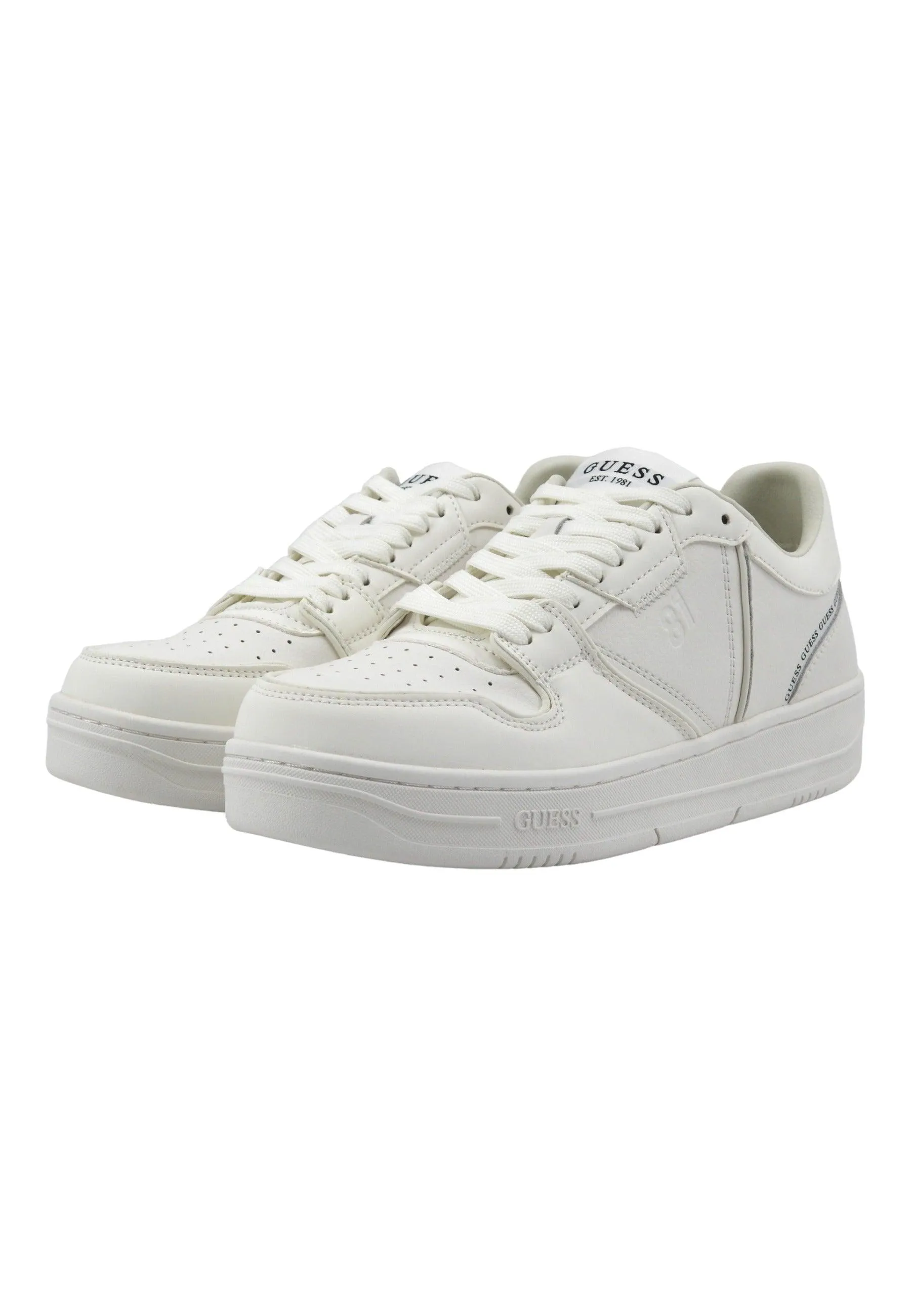 GUESS Sneaker Basket Uomo White FMPANCLAC12