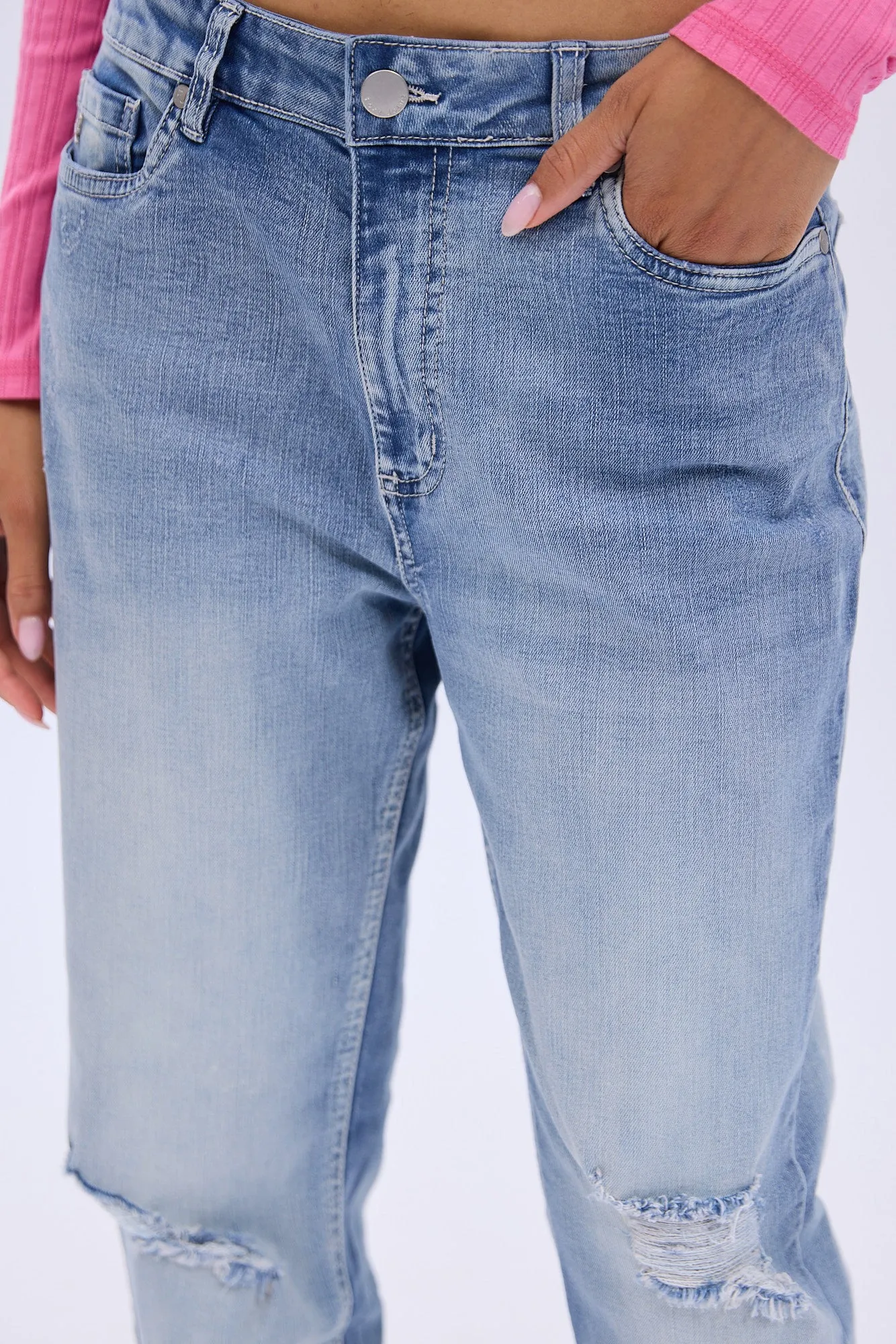 High Rise Boyfriend Jeans