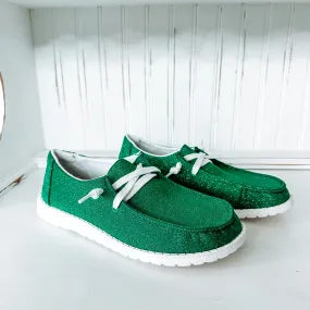 Holly Game Day Glitter Slip-on Shoe - Green