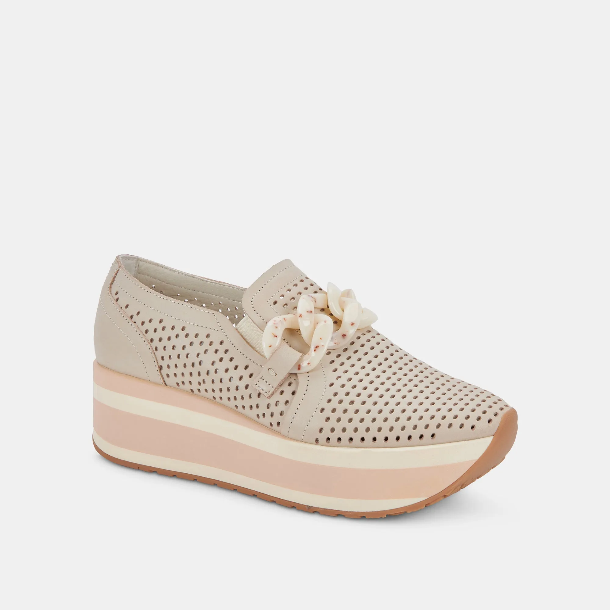 JHENEE PERFORATED SNEAKERS SAND NUBUCK