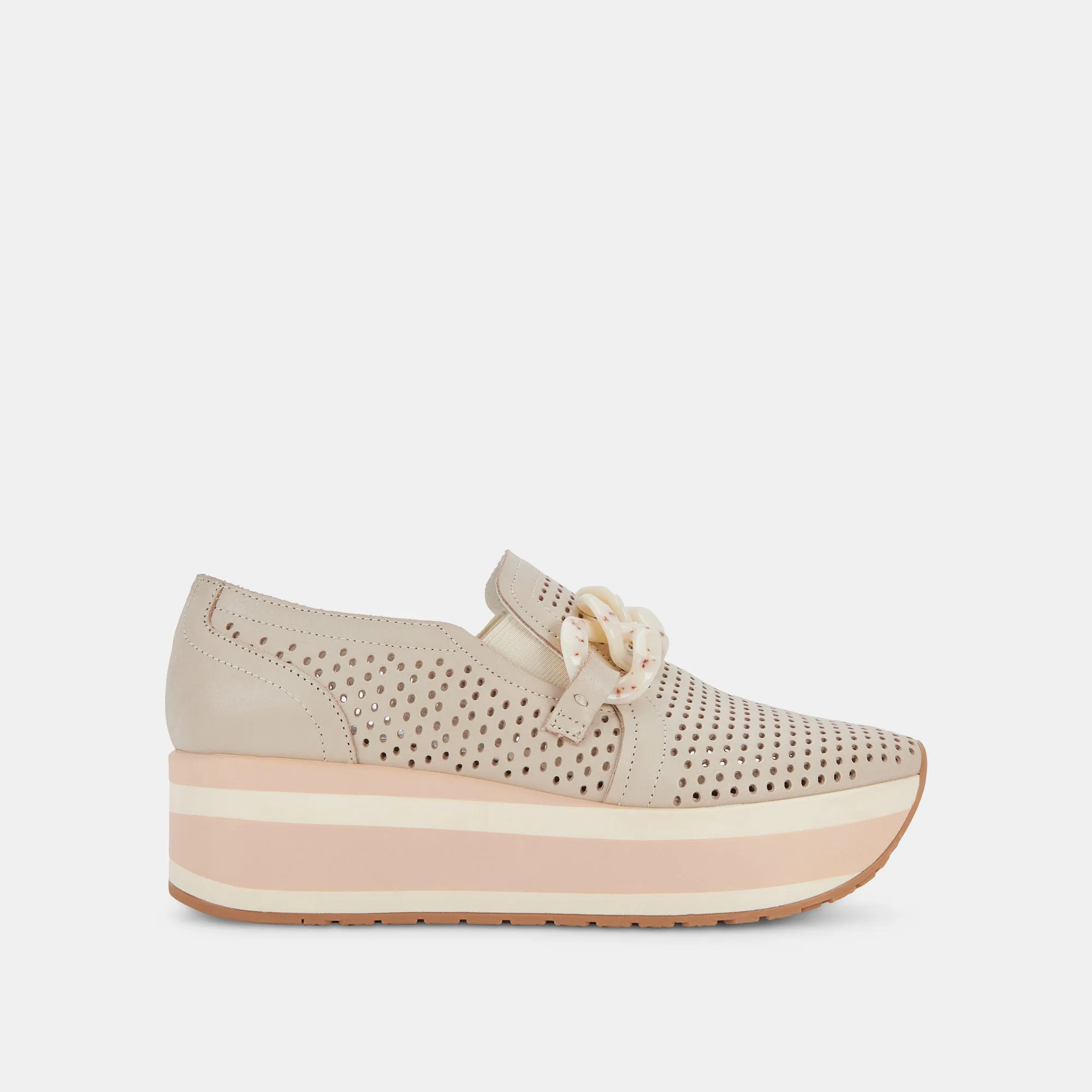 JHENEE PERFORATED SNEAKERS SAND NUBUCK