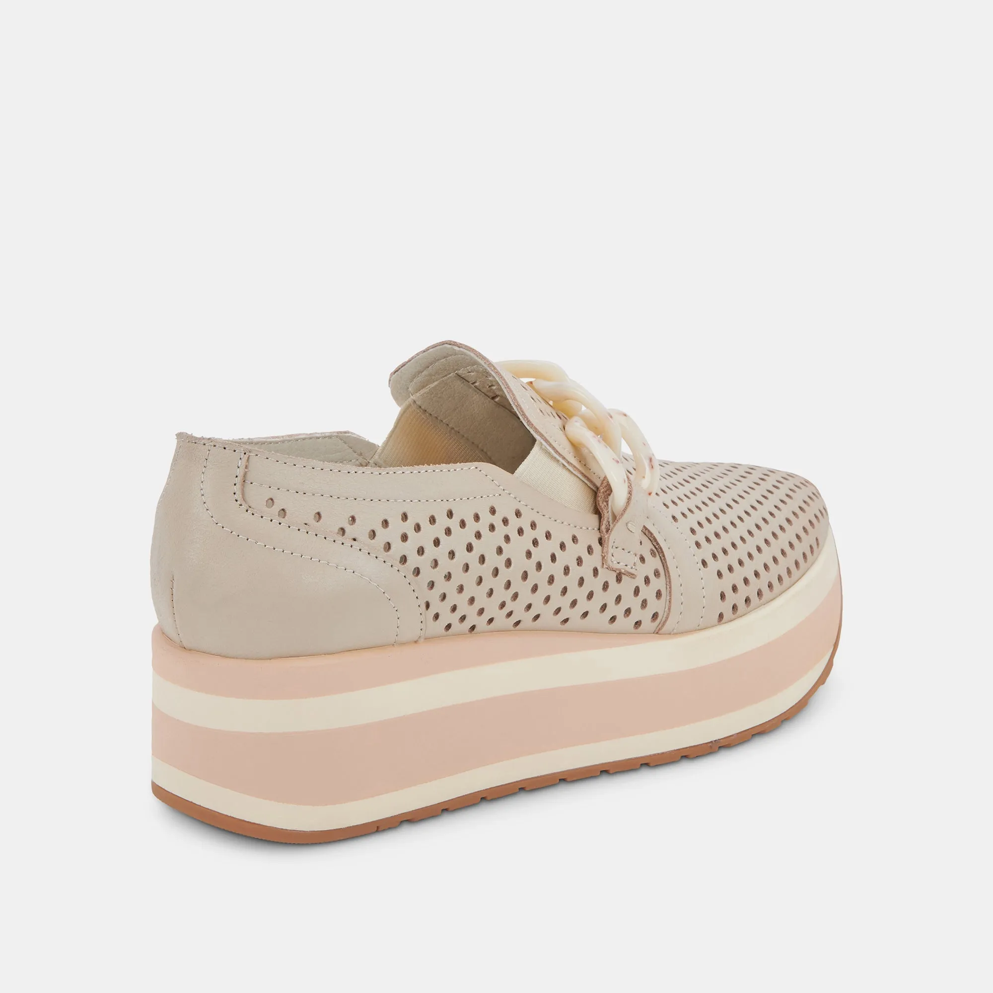 JHENEE PERFORATED SNEAKERS SAND NUBUCK