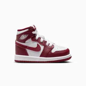 Kid's Air Jordan 1 Retro OG White Team Red Toddlers