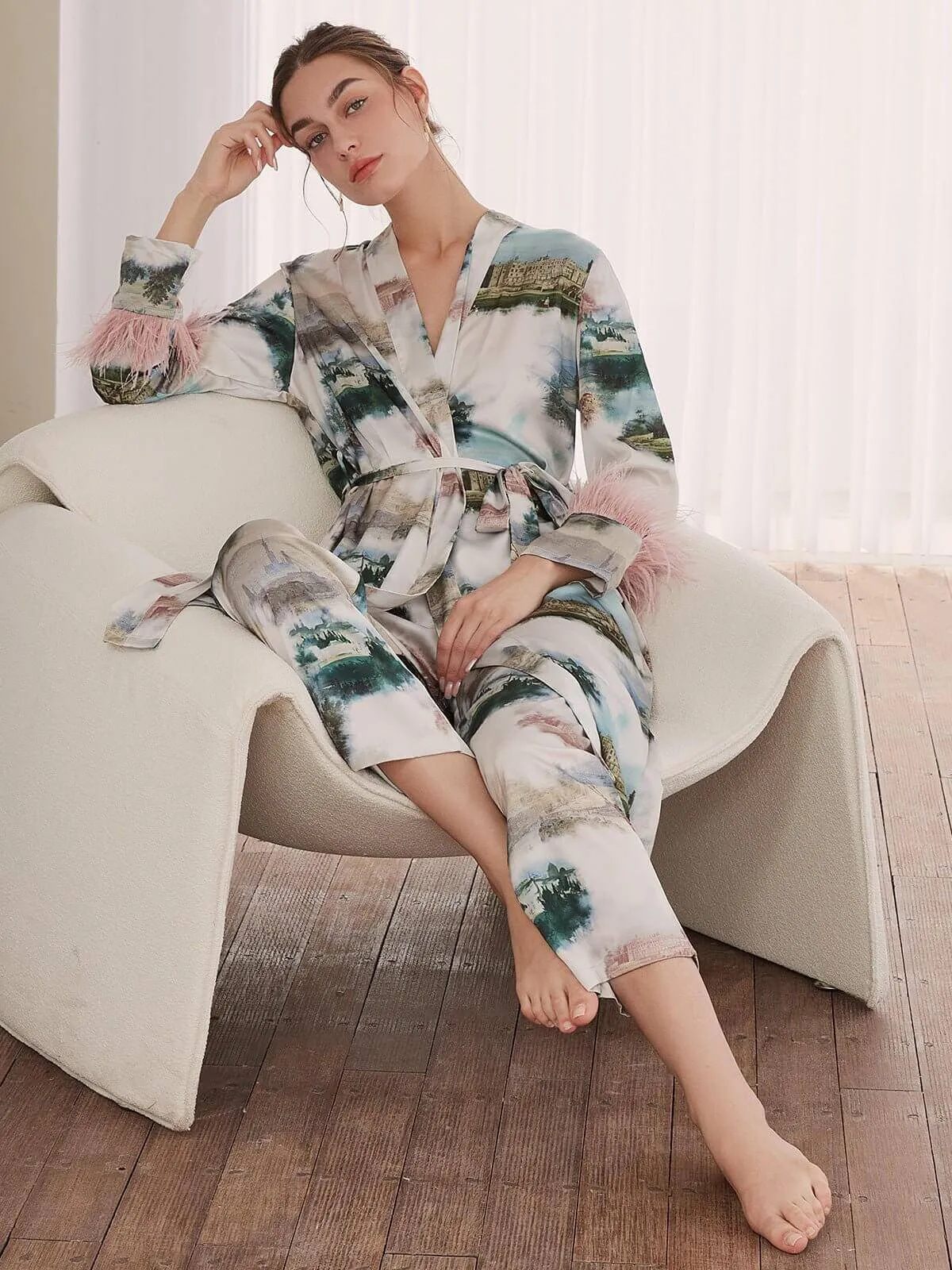 Landscape Pajama Set 3pcs Feather