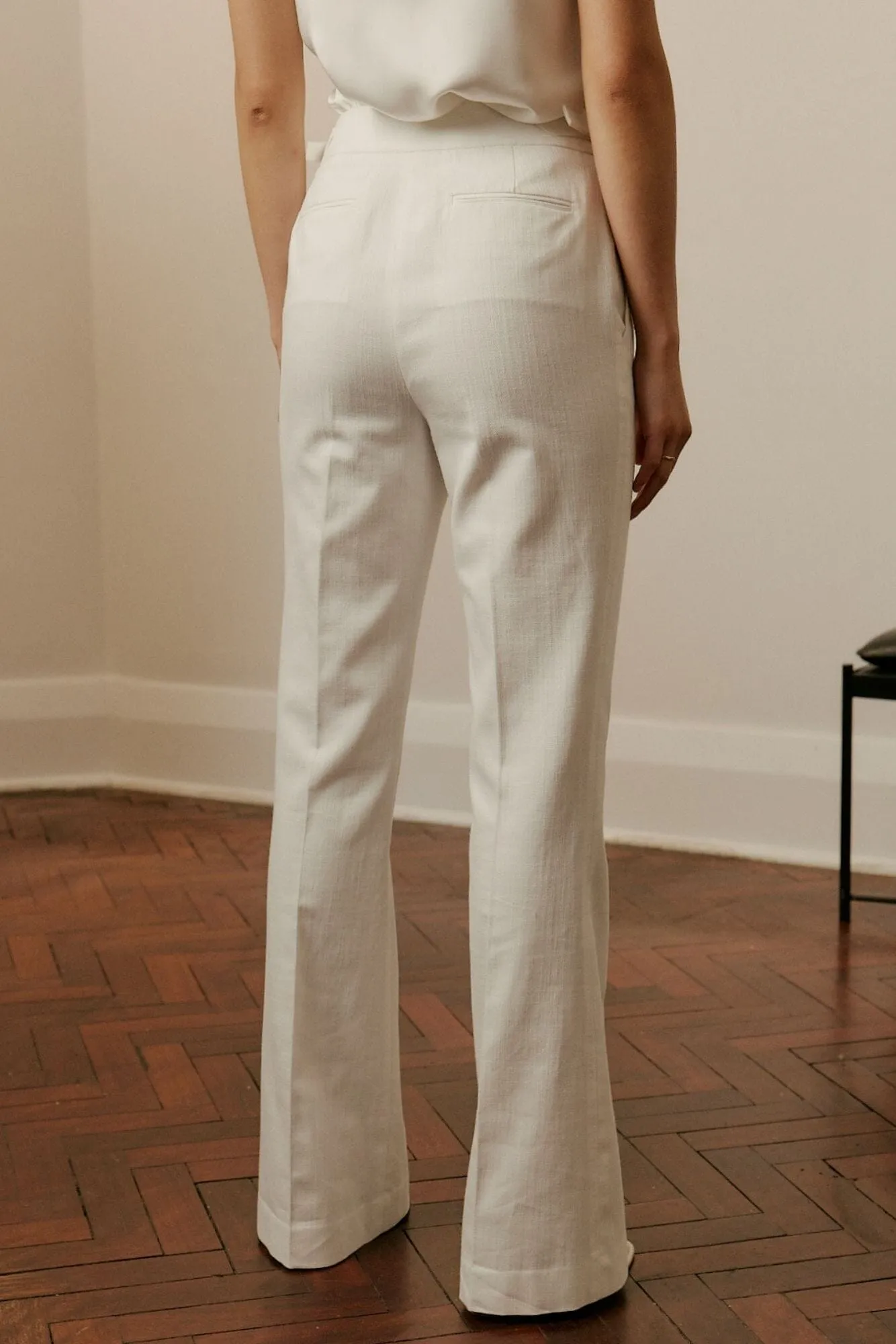 Laura Pant - White Denim Cashmere