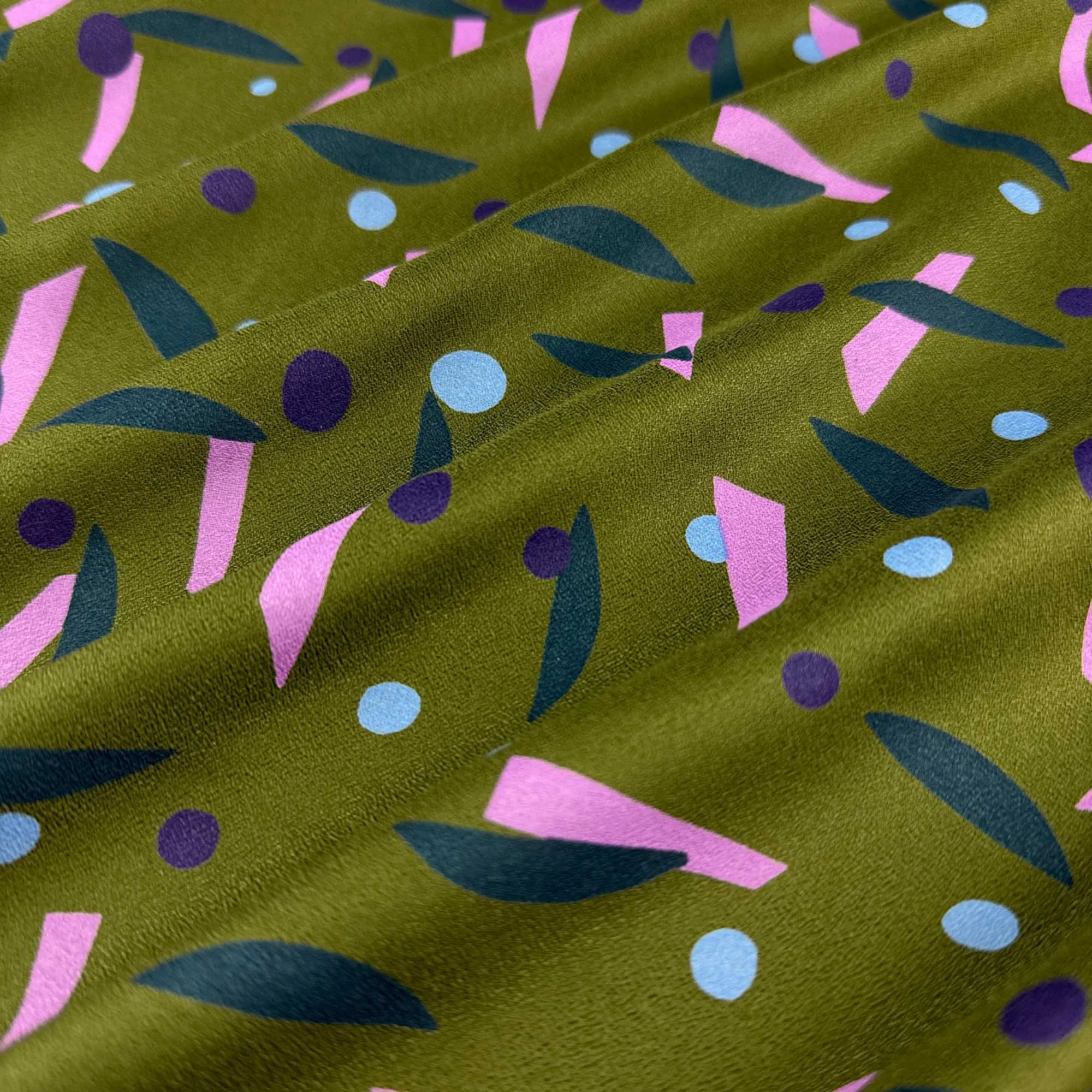 Lightweight Viscose Crepe in Java Ivy