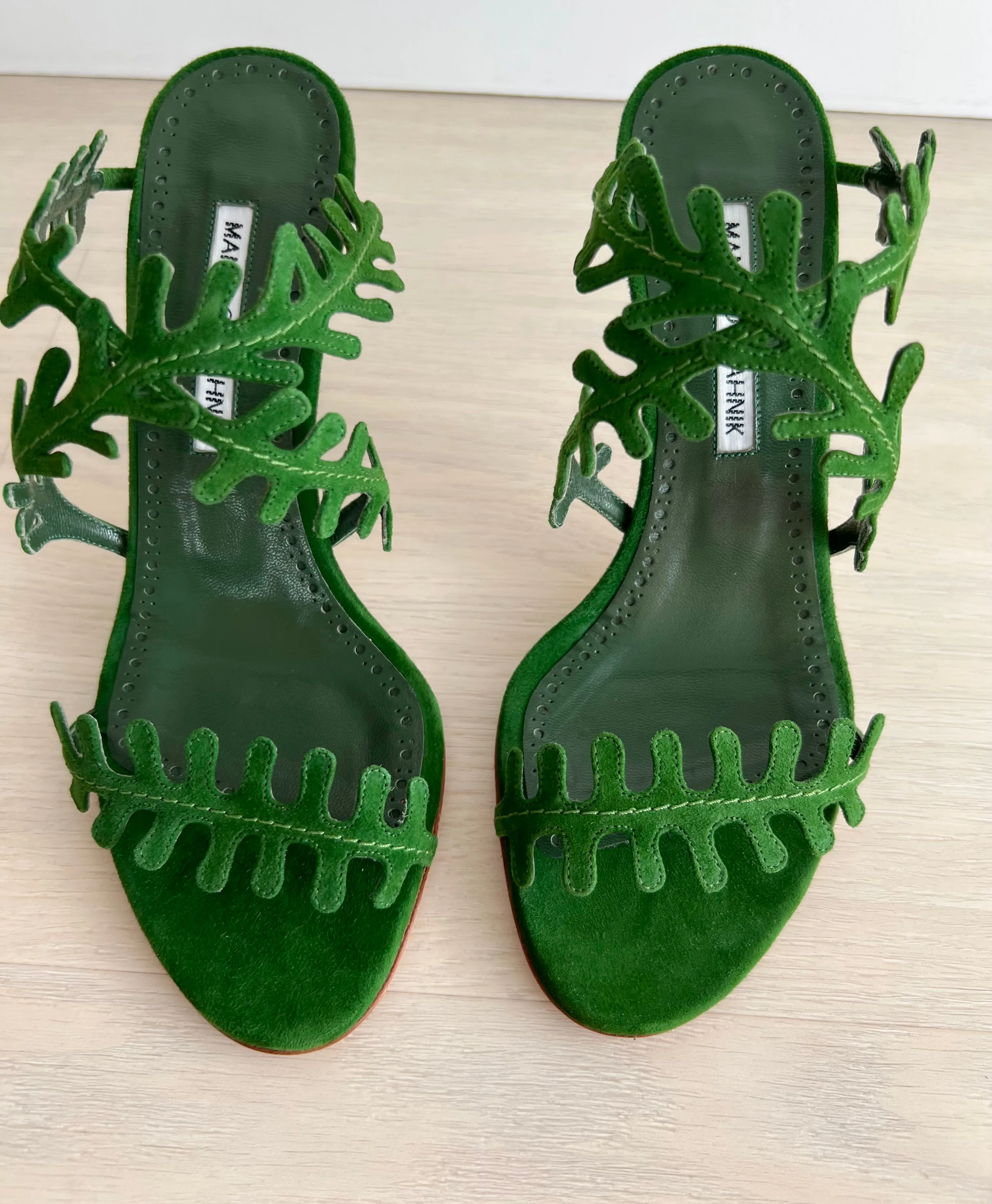 Manolo Blahnik Leafy Vine Heels