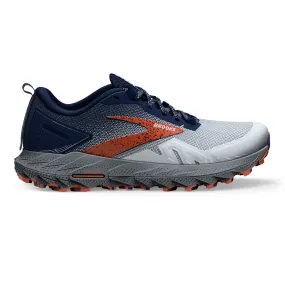 Men's Brooks Cascadia 17, Blue/Navy/Firecracker, 12.5 2E Wide