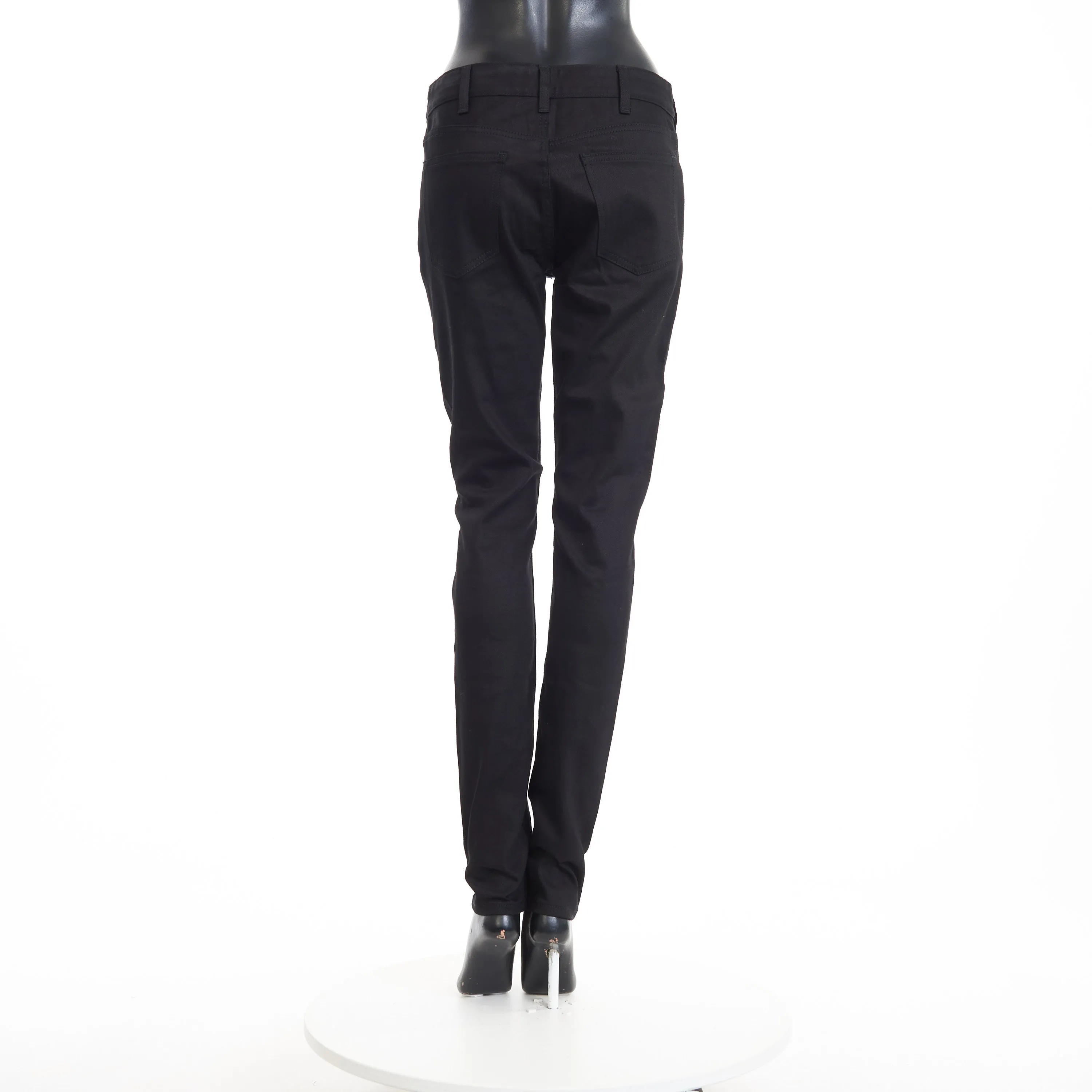 Neo Skinny Mid-rise Jeans In Pure Black Wash Denim