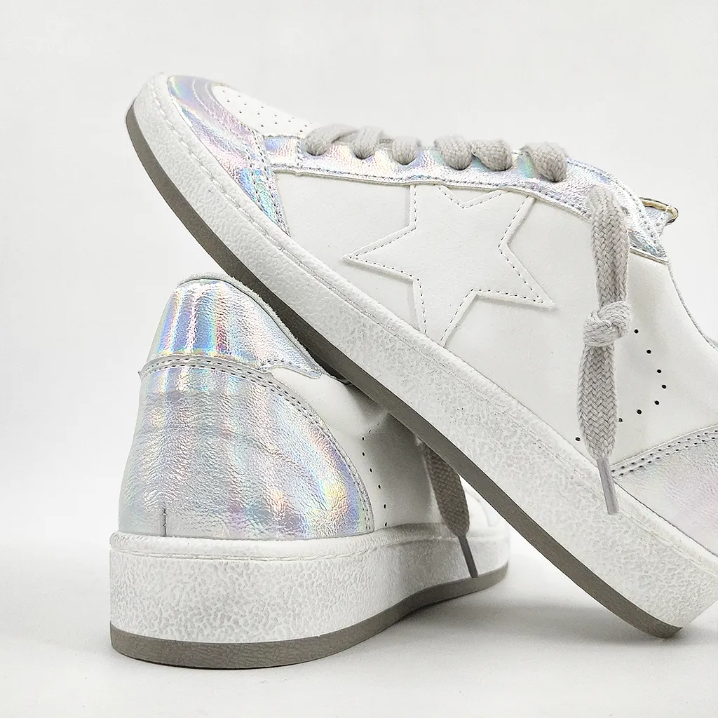 Paz Retro Sneaker, Iridescent Silver | SHUSHOP