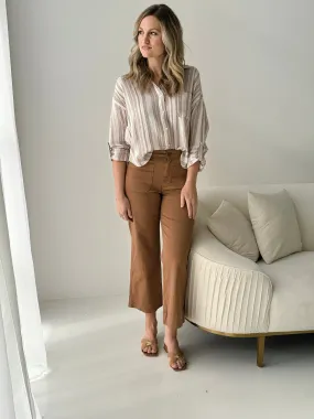 Sanctuary Marine Pants in Mocha Mousse