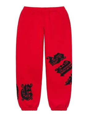 Supreme Old English Wrap Sweatpants Red [SS21]