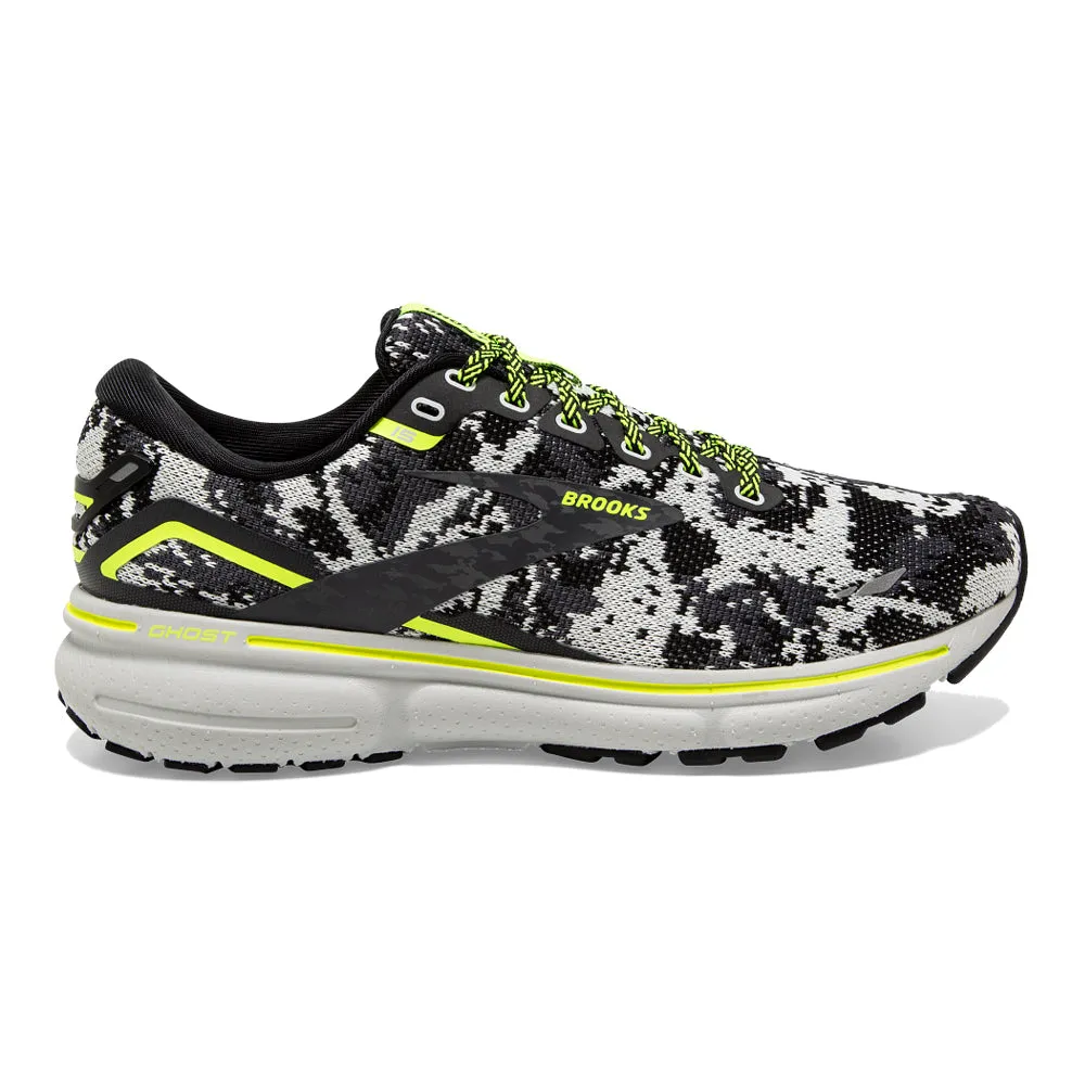 Women's Brooks Ghost 15, Black/Ebony/Nightlife, 6.5 B Medium