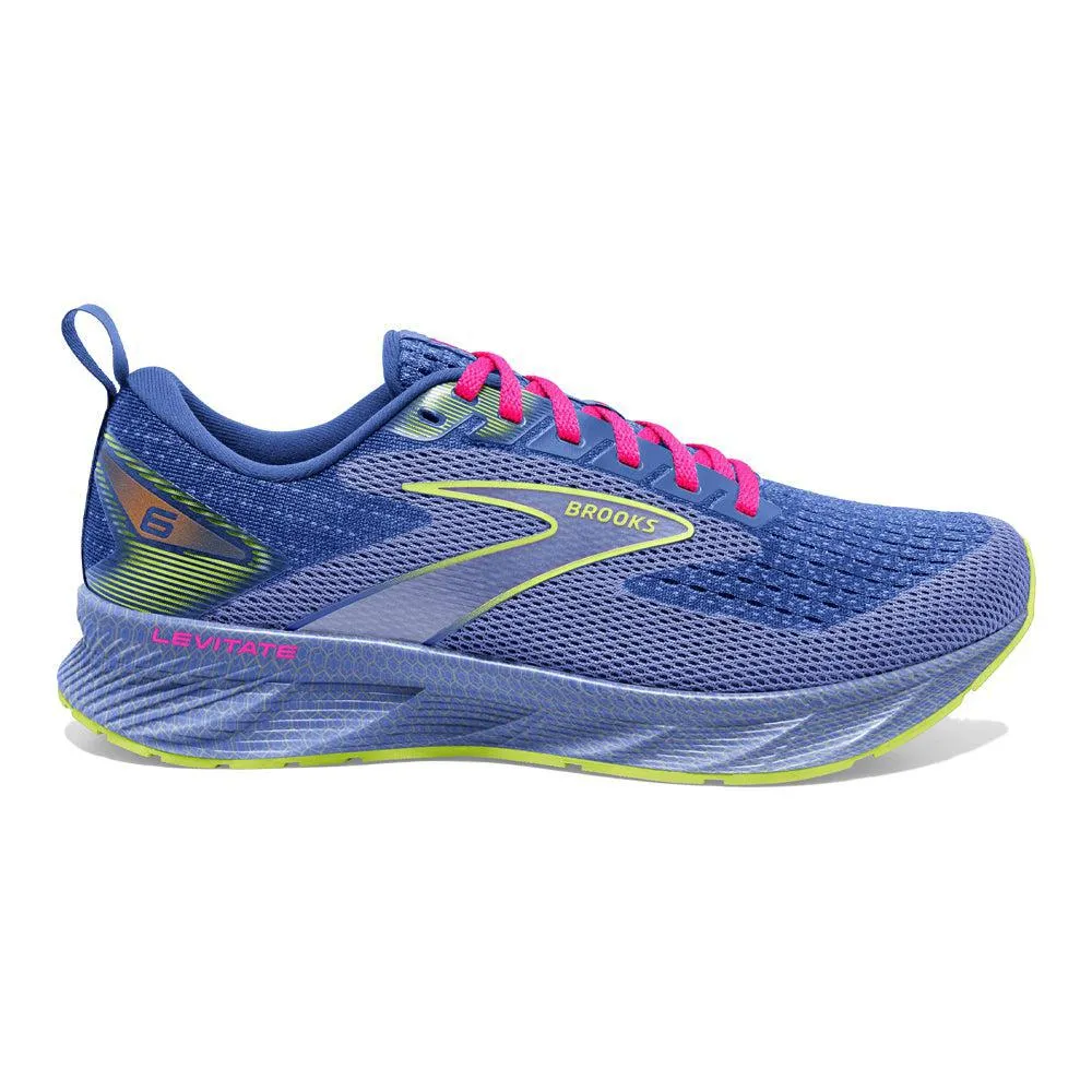 Women's Brooks Levitate 6, Purple/Pink, 5 B Medium