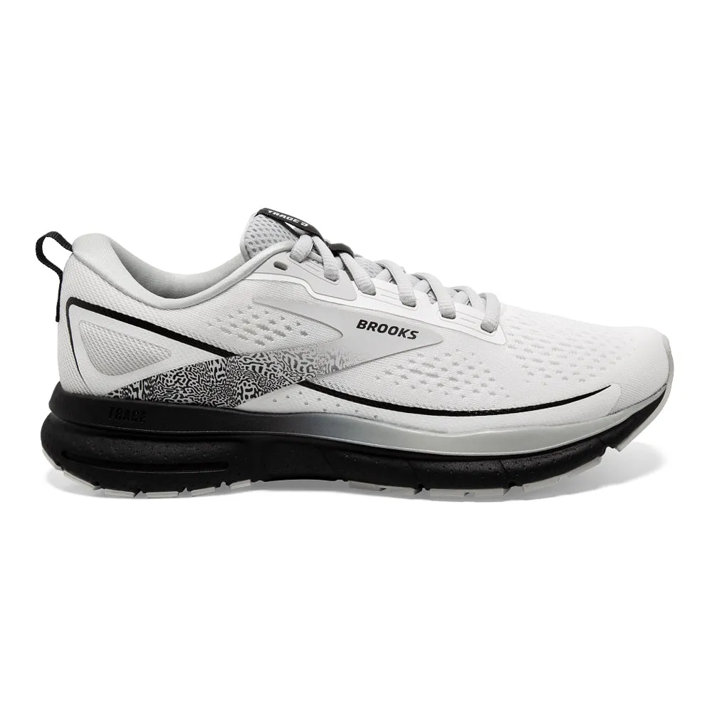 Women's Brooks Trace 3, White/Oyster/Black, 8 B Medium